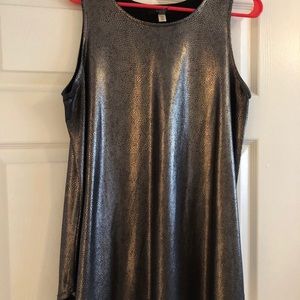 Alfani Charcoal Metallic Tank Top